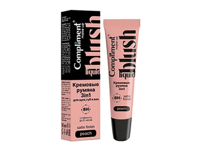 compliment кремовые румяна 3в1 оттенок персиковый  918053 36