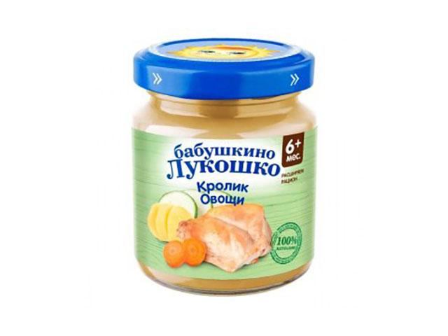 б.лукошко пюре 100г. кролик+рагу овощ.
