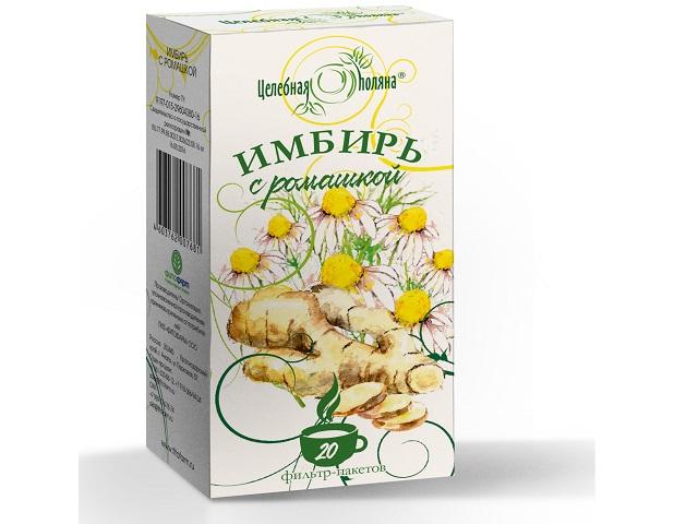 целебная поляна чай имбирь+ромашка 1,5г. №20 пак.