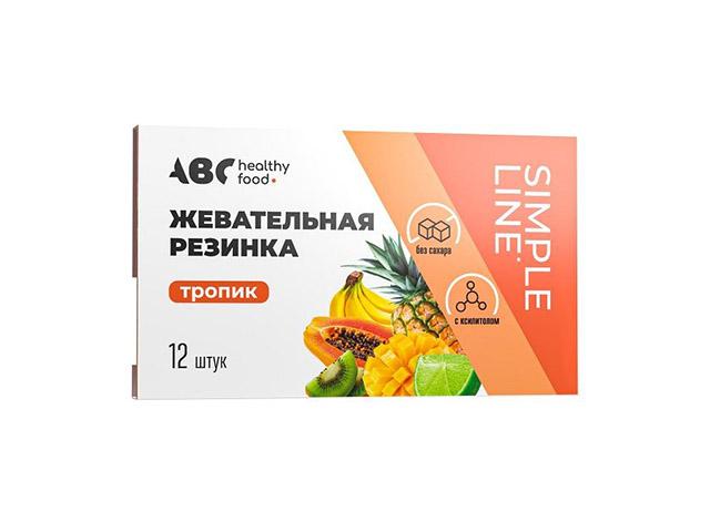 авс хэлси фуд жеват. резинка б/сах. тропик 1,42г №12