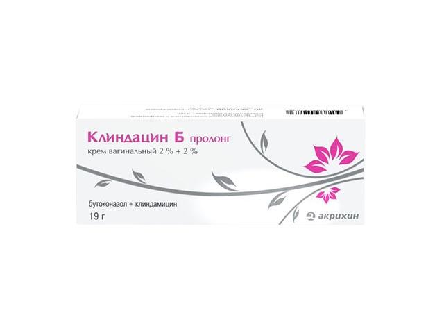 клиндацин б пролонг 2%+2% 19г. крем ваг. /акрихин/