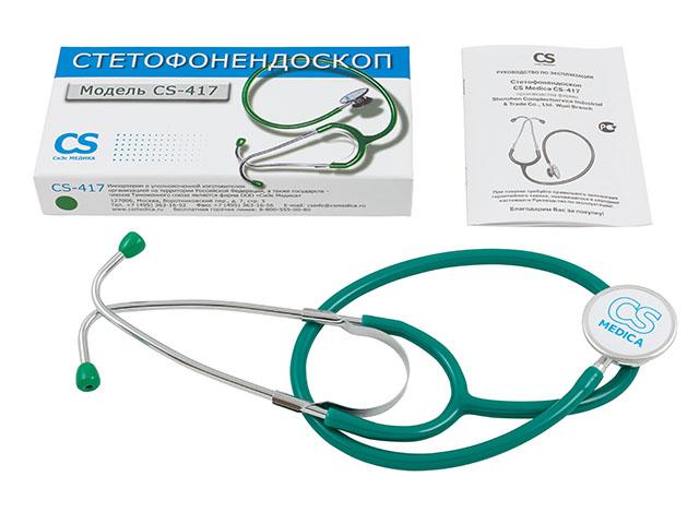 омрон стетофонендоскоп cs 417 зеленый [omron]
