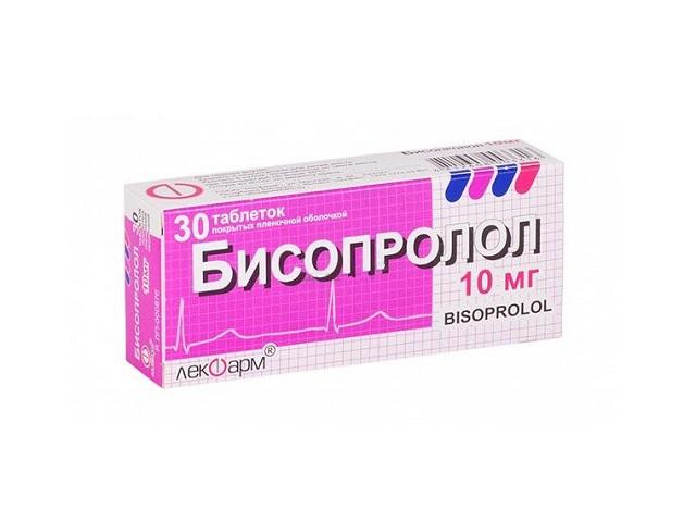 бисопролол 10мг. №30 таб. п/о /лекфарм/