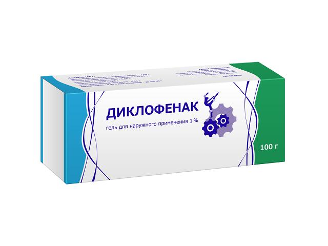 диклофенак 1% 100г. гель д/наруж. прим. /тульская/