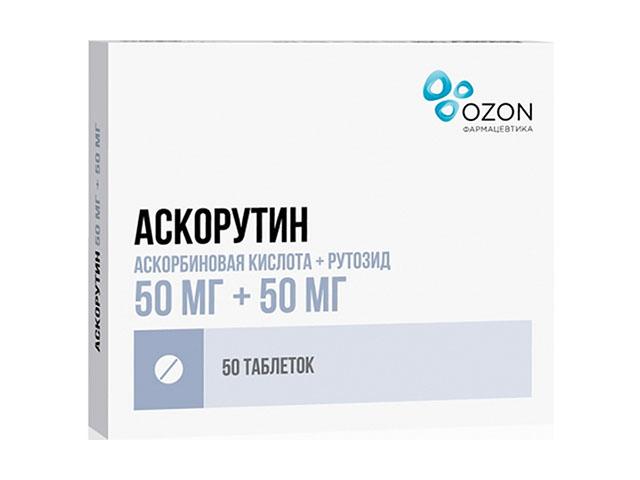 аскорутин 50мг.+50мг. №50 таб.банка /озон/
