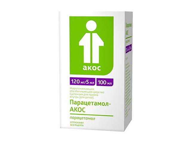 парацетамол-акос 2,4% 120мг/5мл. 100мл. сусп. фл. (сироп) /синтез/ 6577