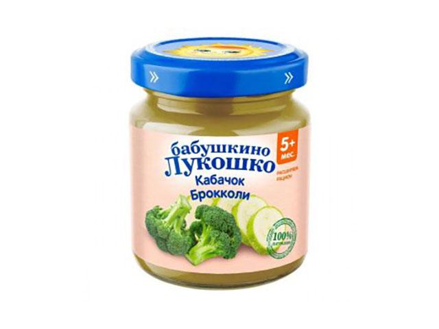 б.лукошко пюре 100г. кабачок+брокколи 5+мес.