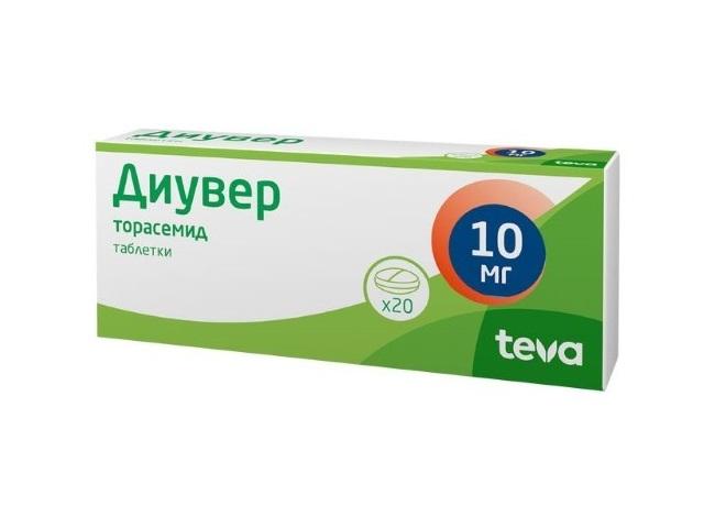 диувер 10мг. №20 таб. /р-фарм/