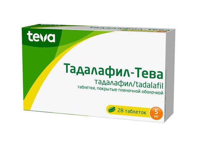 тадалафил-тева 5мг. №28 таб. п/п/о