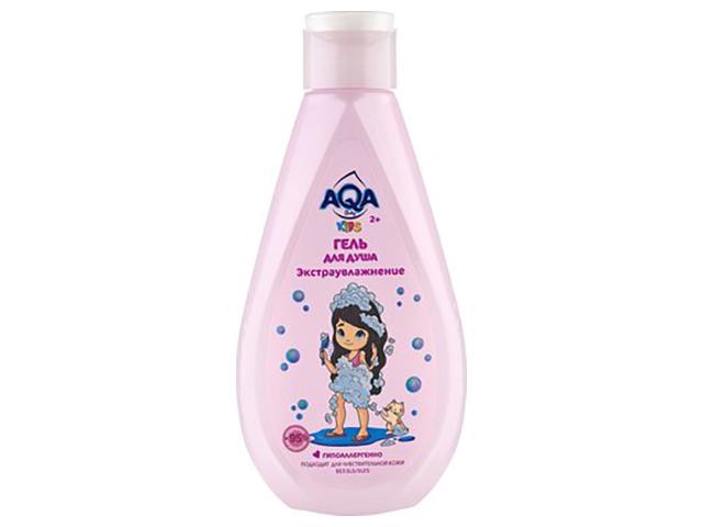 aqa baby kids гель для душа для девочек экстраувлажнение, 250 мл.