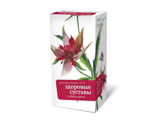 алтай фиточай №10 здоровые суставы сабельник 2г. №20 пак.