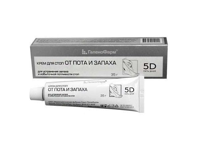 5 дней крем д/стоп от запаха и пота 35г.
