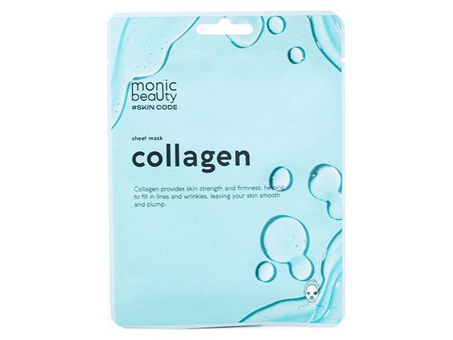 monic beauty skin code тканевая маска для лица коллаген 25мл