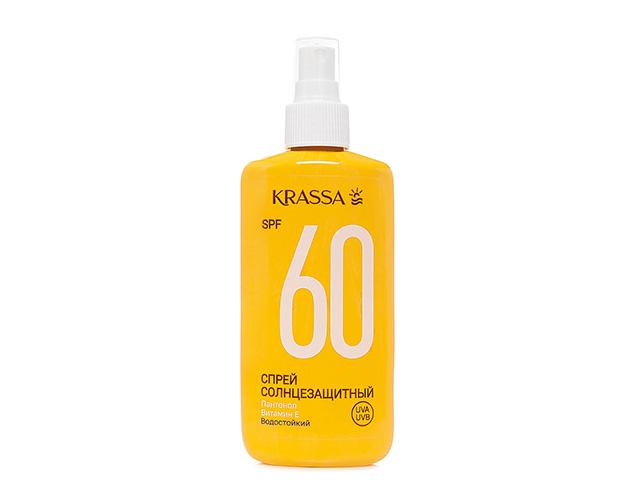 красса спрей солнцезащитный водостойкий spf 60, 150мл (krassa)