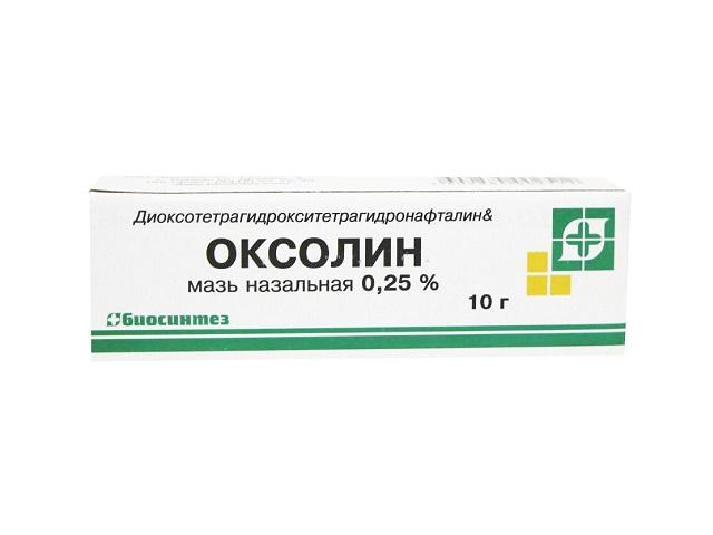 оксолиновая 0,25% 10г. мазь /биосинтез/ 2512
