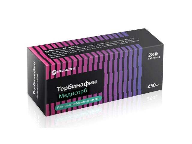 тербинафин 250мг. №28 таб. /медисорб/ 2600