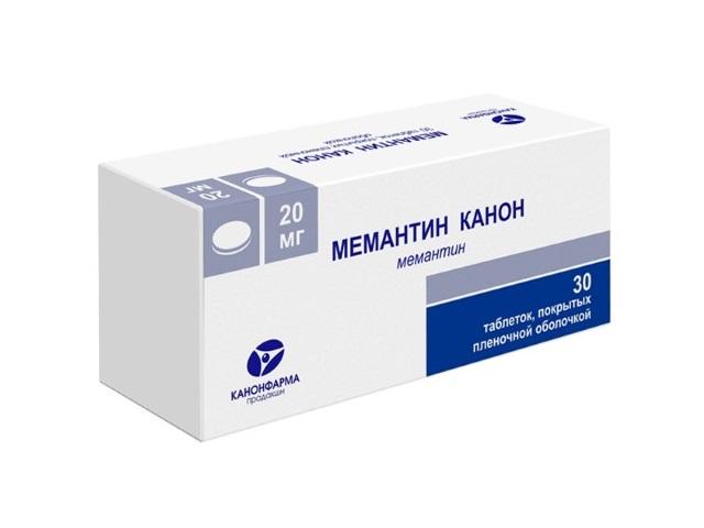 мемантин канон 20мг. №30 таб. п/о /канонфарма/