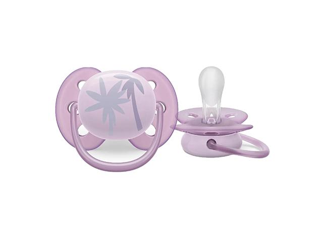 авент пустышка ultra soft пальма, сиреневый (0-6мес) scf092/03[avent]