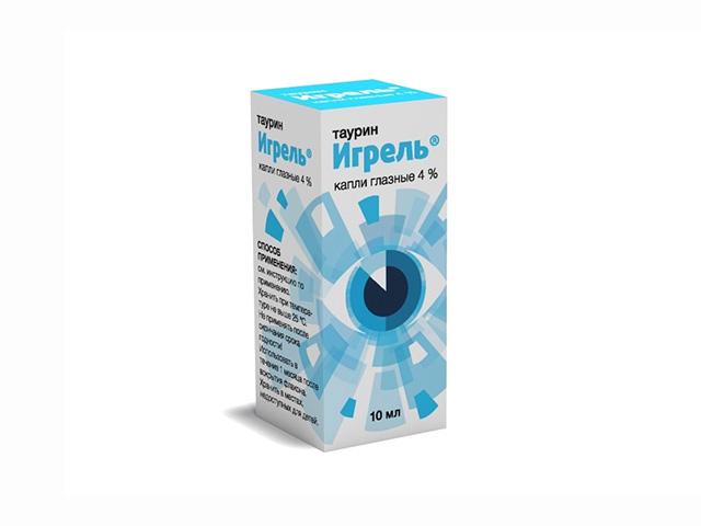 игрель (таурин 4%), капли глазные 10мл. 0504