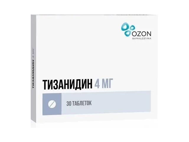 тизанидин 4мг. №30 таб. /озон/ 1956