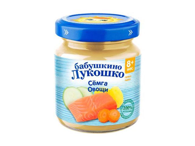 б.лукошко пюре 100г. семга+рагу овощ.