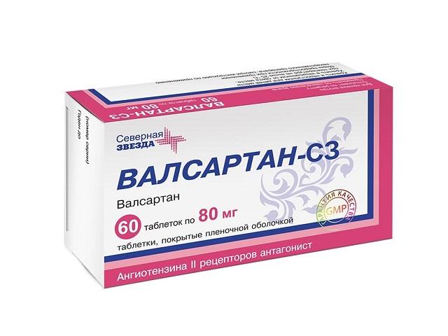 валсартан-сз 80мг. №60 таб. п.п/о /северная звезда/ 8144