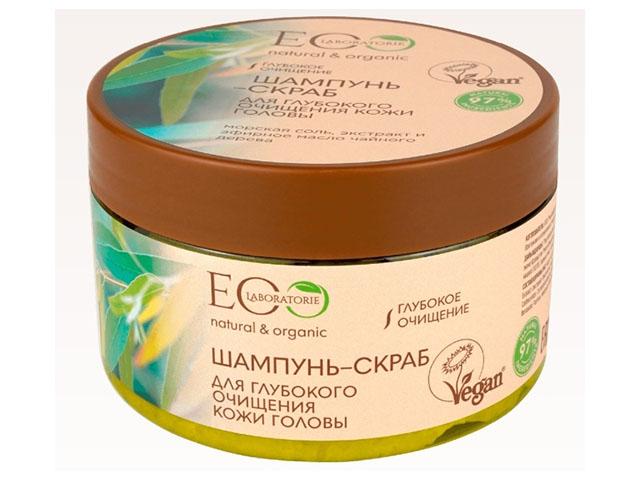 эколаб шампунь-скраб д/глуб. очищ. кожи 350г. 211110(178530)