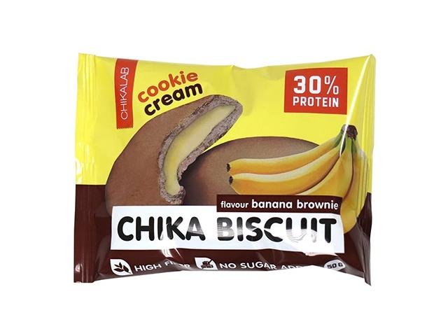 *chikalab печенье неглазированное с начинкой банановый брауни 50 гр.