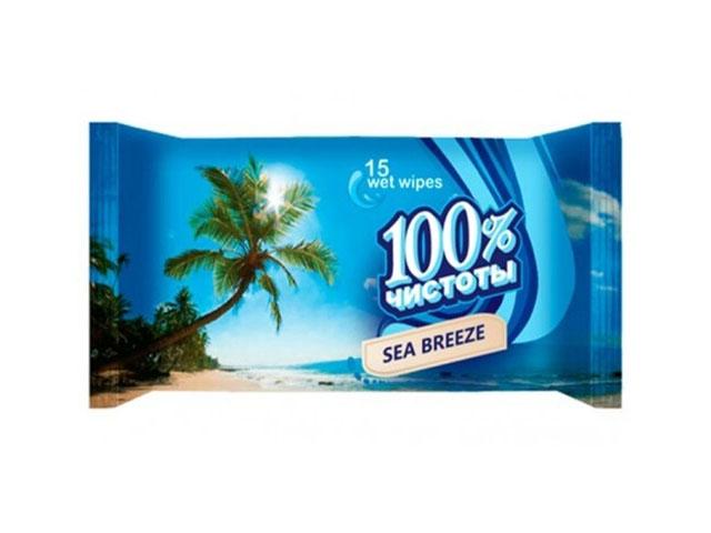 100% чистоты салфетки влаж. морск. свежесть №15