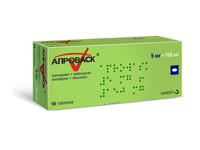 апроваск 5мг.+150мг. №56 таб. п/п/о