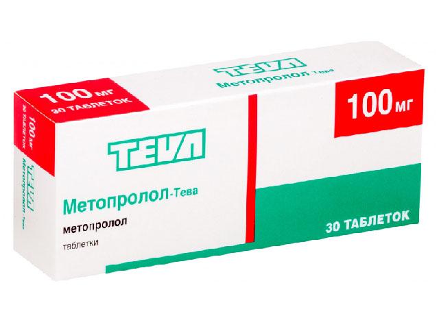 метопролол-тева 100мг. №30 таб.