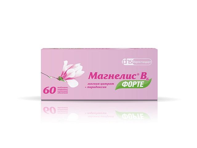 магнелис в6 форте 100мг.+10мг. №60 таб. п/п/о