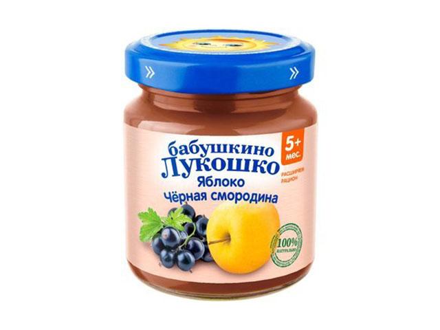 б.лукошко пюре 100г. яблоко+черн.смородина