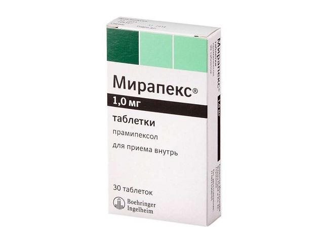 мирапекс 1мг. №30 таб.