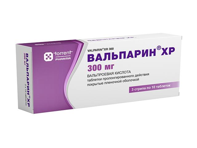 вальпарин хр 300мг. №30 таб. пролонг п/п/о