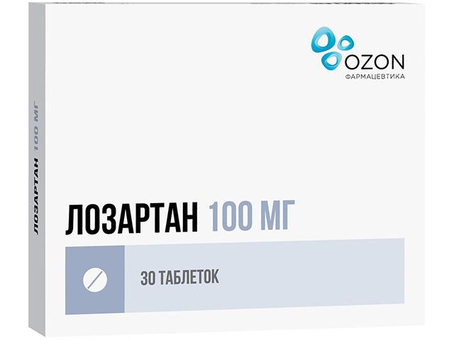 лозартан 100мг. №30 таб. п/п/о /озон/ 7498