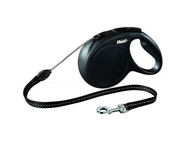 *flexi рулетка new classic м (до 20 кг)  8 м трос черная  4000498022825