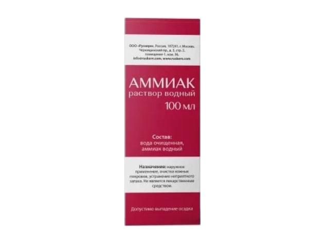 аммиак 10% 100мл. №1 р-р д/наружн. прим. фл. /рускерн/