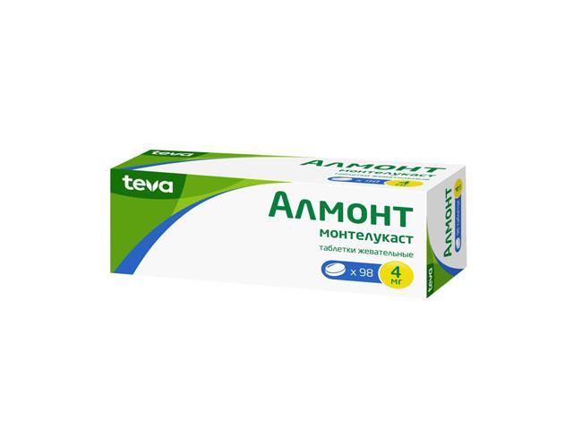 алмонт 4мг. №98 таб.жев.