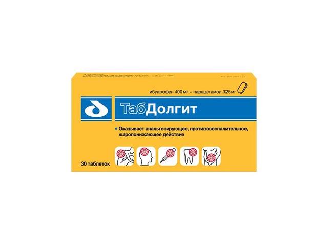 табдолгит 400мг + 325мг №30 таб. п/о плен