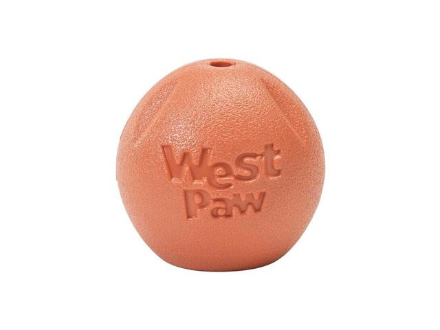 *west paw zogoflex игрушка для собак мячик rando 9 см оранжевый 747473759638
