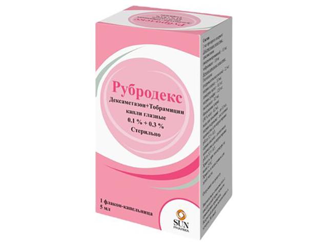 рубродекс гл,капли 0,1%+0,3% фл-кап 5мл №1