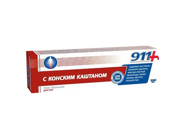 911-гель-бальзам д/ног конский каштан 100мл.