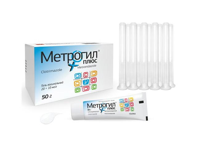 метрогил плюс 50г. гель ваг. 10 апплик. 2222