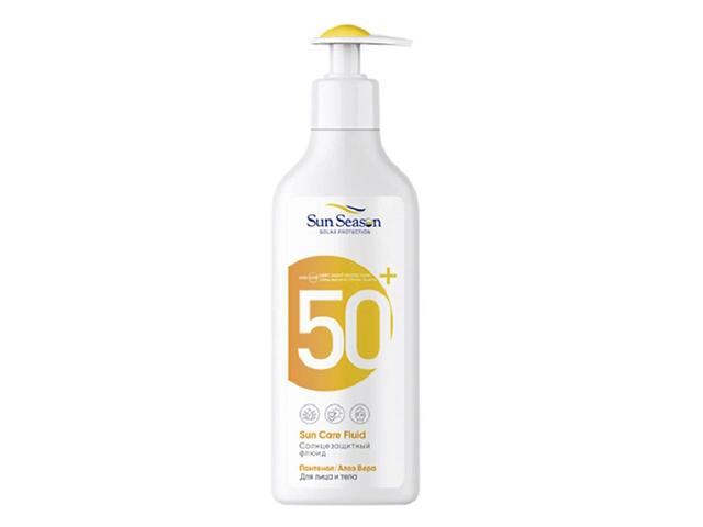 сан сизон солнцезащитный флюид для лица и тела spf 50+ 140мл (sun season)