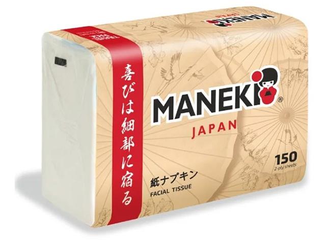 *maneki салфетки бумажн. kabi, 2 слоя, белые, №150 ft1582h