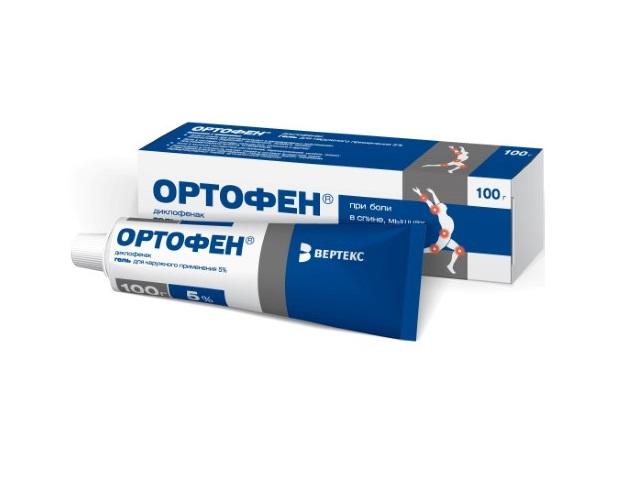 ортофен 5% 100г. гель д/наружн. прим. /верте/ 1784