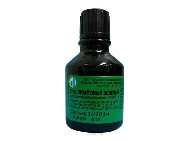 бриллиантовый зелен 1% 10мл. спирт. р-р д/наруж.прим. фл. /тульская/