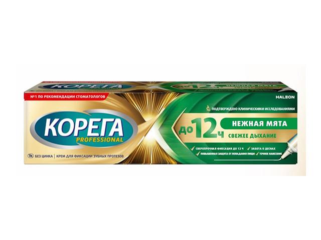 корега professional крем для фиксации зубных протезов нежная мята 40,0