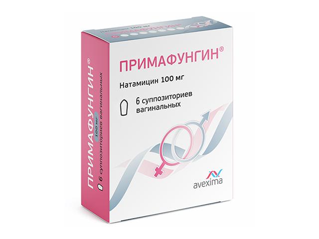 примафунгин 100мг. №6 супп. ваг. 3922